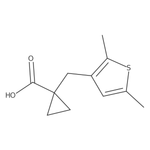 1-[(2,5-Dimethylthiophen-3-yl)methyl]cyclopropane-1-carboxylic acid结构式