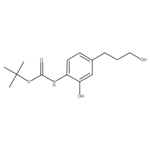 tert-butyl N-[2-hydroxy-4-(3-hydroxypropyl)phenyl]carbamate结构式