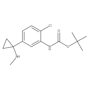 tert-butyl N-{2-chloro-5-[1-(methylamino)cyclopropyl]phenyl}carbamate Structure