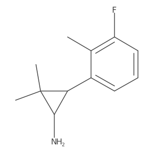 3-(3-Fluoro-2-methylphenyl)-2,2-dimethylcyclopropan-1-amine结构式