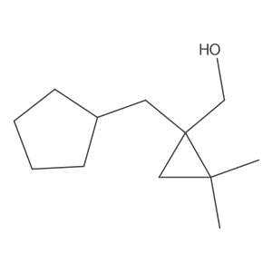 [1-(Cyclopentylmethyl)-2,2-dimethylcyclopropyl]methanol结构式