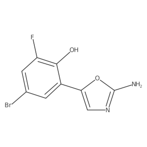 2-(2-Amino-1,3-oxazol-5-yl)-4-bromo-6-fluorophenol结构式