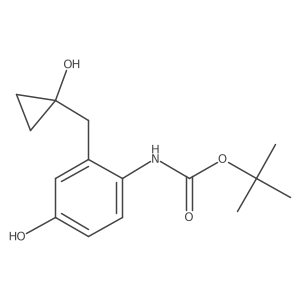 tert-butyl N-{4-hydroxy-2-[(1-hydroxycyclopropyl)methyl]phenyl}carbamate结构式