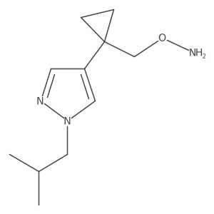 O-({1-[1-(2-methylpropyl)-1H-pyrazol-4-yl]cyclopropyl}methyl)hydroxylamine结构式