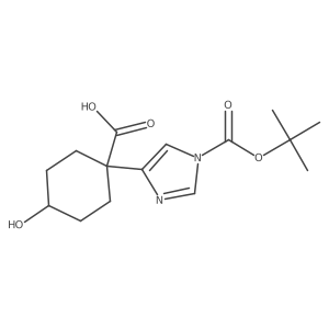 1-{1-[(tert-butoxy)carbonyl]-1H-imidazol-4-yl}-4-hydroxycyclohexane-1-carboxylic acid Structure