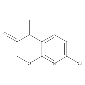 2-(6-Chloro-2-methoxypyridin-3-yl)propanal结构式