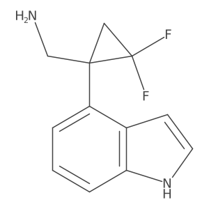[2,2-difluoro-1-(1H-indol-4-yl)cyclopropyl]methanamine Structure
