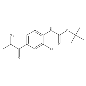 tert-butyl N-[4-(2-aminopropanoyl)-2-chlorophenyl]carbamate结构式