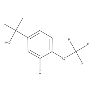 2-[3-Chloro-4-(trifluoromethoxy)phenyl]propan-2-ol结构式