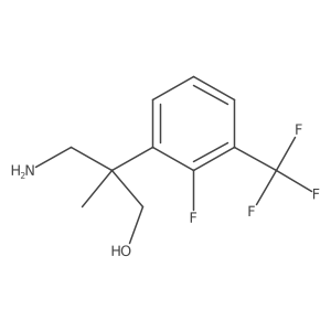 3-Amino-2-[2-fluoro-3-(trifluoromethyl)phenyl]-2-methylpropan-1-ol结构式