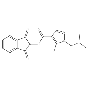 1,3-dioxo-2,3-dihydro-1H-isoindol-2-yl 5-methyl-1-(2-methylpropyl)-1H-pyrazole-4-carboxylate Structure