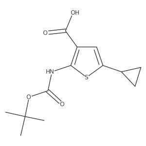 2-{[(Tert-butoxy)carbonyl]amino}-5-cyclopropylthiophene-3-carboxylic acid Structure