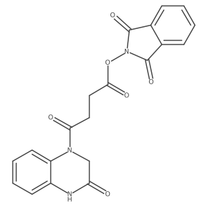 1,3-dioxo-2,3-dihydro-1H-isoindol-2-yl 4-oxo-4-(3-oxo-1,2,3,4-tetrahydroquinoxalin-1-yl)butanoate结构式