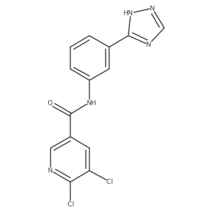 5,6-dichloro-N-[3-(4H-1,2,4-triazol-3-yl)phenyl]pyridine-3-carboxamide Structure