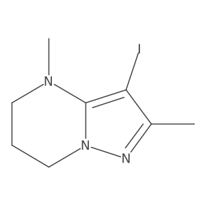 3-Iodo-2,4-dimethyl-4,5,6,7-tetrahydropyrazolo[1,5-a]pyrimidine结构式