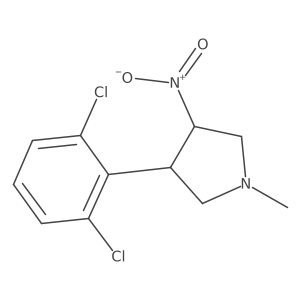 3-(2,6-Dichlorophenyl)-1-methyl-4-nitropyrrolidine结构式