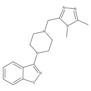 3-{4-[(4,5-dimethyl-4H-1,2,4-triazol-3-yl)methyl]piperazin-1-yl}-1,2-benzothiazole结构式