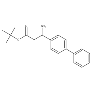 Tert-butyl 3-amino-3-{[1,1'-biphenyl]-4-yl}propanoate结构式