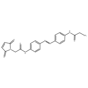 2-amino-N-{4-[(1E)-2-{4-[2-(2,5-dioxo-2,5-dihydro-1H-pyrrol-1-yl)acetamido]phenyl}diazen-1-yl]phenyl}acetamide Structure