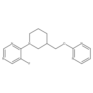 5-Fluoro-4-{3-[(pyrimidin-2-yloxy)methyl]piperidin-1-yl}pyrimidine结构式