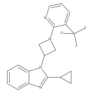 2-cyclopropyl-1-{1-[3-(trifluoromethyl)pyridin-2-yl]azetidin-3-yl}-1H-1,3-benzodiazole Structure