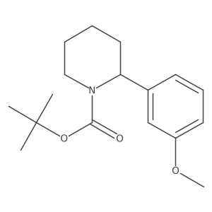 tert-Butyl (S)-2-(3-methoxyphenyl)piperidine-1-carboxylate结构式