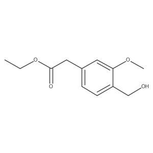 Ethyl 2-[4-(hydroxymethyl)-3-methoxyphenyl]acetate结构式