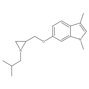 1,3-Dimethyl-6-[[1-(2-methylpropyl)aziridin-2-yl]methoxy]indole结构式