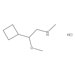 2-Cyclobutyl-2-methoxy-N-methylethanamine;hydrochloride结构式