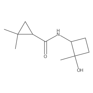 N-[(1R,2R)-2-Hydroxy-2-methylcyclobutyl]-2,2-dimethylcyclopropane-1-carboxamide Structure
