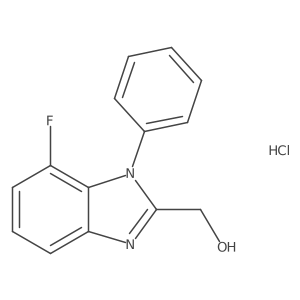 (7-Fluoro-1-phenylbenzimidazol-2-yl)methanol;hydrochloride Structure