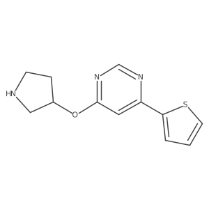 4-(Pyrrolidin-3-yloxy)-6-(thiophen-2-yl)pyrimidine结构式