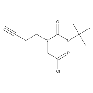 2-[(But-3-yn-1-yl)[(tert-butoxy)carbonyl]amino]acetic acid结构式