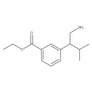 Ethyl 3-(1-amino-3-methylbutan-2-yl)benzoate Structure