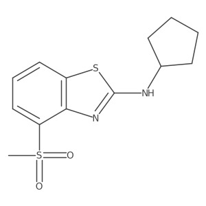 N-cyclopentyl-4-methanesulfonyl-1,3-benzothiazol-2-amine结构式