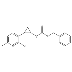 benzyl N-[(1R,2S)-2-(2-chloro-6-methyl-3-pyridyl)cyclopropyl]carbamate结构式
