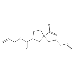 1-[(Prop-2-en-1-yloxy)carbonyl]-3-[(prop-2-en-1-yloxy)methyl]pyrrolidine-3-carboxylic acid Structure