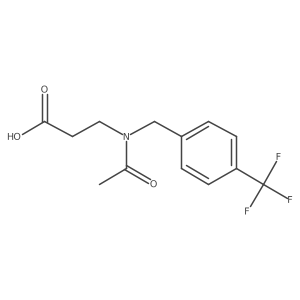 3-(N-{[4-(trifluoromethyl)phenyl]methyl}acetamido)propanoic acid Structure