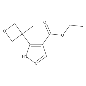 ethyl 3-(3-methyloxetan-3-yl)-1H-pyrazole-4-carboxylate结构式