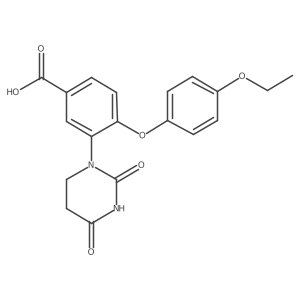 3-(2,4-Dioxohexahydropyrimidin-1-yl)-4-(4-ethoxyphenoxy)benzoic acid结构式