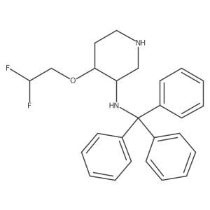 (3S,4R)-4-(2,2-Difluoroethoxy)-N-tritylpiperidin-3-amine结构式