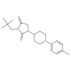 1-[1-(5-Chloropyrimidin-2-yl)piperidin-4-yl]-3-(2,2,2-trifluoroethyl)imidazolidine-2,4-dione结构式
