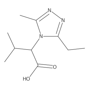 2-(3-ethyl-5-methyl-4H-1,2,4-triazol-4-yl)-3-methylbutanoic acid Structure