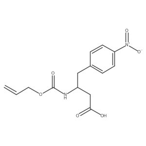 (3S)-4-(4-nitrophenyl)-3-{[(prop-2-en-1-yloxy)carbonyl]amino}butanoic acid Structure