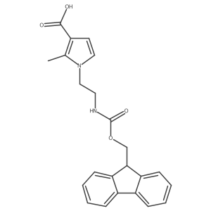 1-[2-({[(9H-fluoren-9-yl)methoxy]carbonyl}amino)ethyl]-2-methyl-1H-pyrrole-3-carboxylic acid结构式
