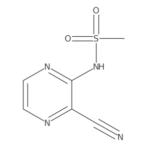N-(3-Cyano-2-pyrazinyl)methanesulfonamide结构式