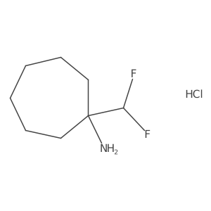 1-(Difluoromethyl)cycloheptan-1-amine hydrochloride Structure