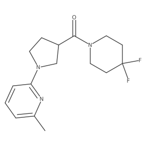 2-[3-(4,4-Difluoropiperidine-1-carbonyl)pyrrolidin-1-yl]-6-methylpyridine结构式