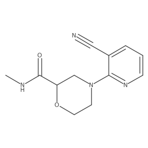 4-(3-cyanopyridin-2-yl)-N-methylmorpholine-2-carboxamide Structure