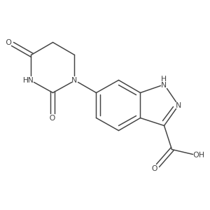 6-(2,4-dioxo-1,3-diazinan-1-yl)-1H-indazole-3-carboxylic acid结构式